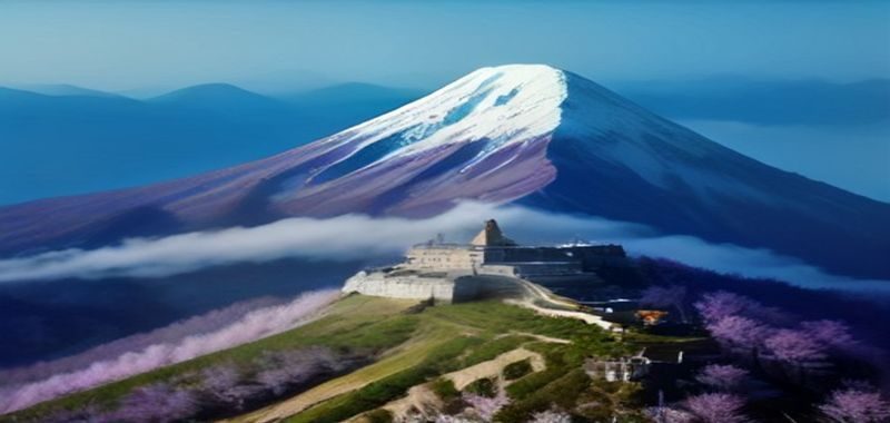 嫩草一产区高山茶园晨雾弥漫，翠绿嫩芽在云雾中若隐若现，光线柔和清晨感强烈，体现一产区高海拔精品特质